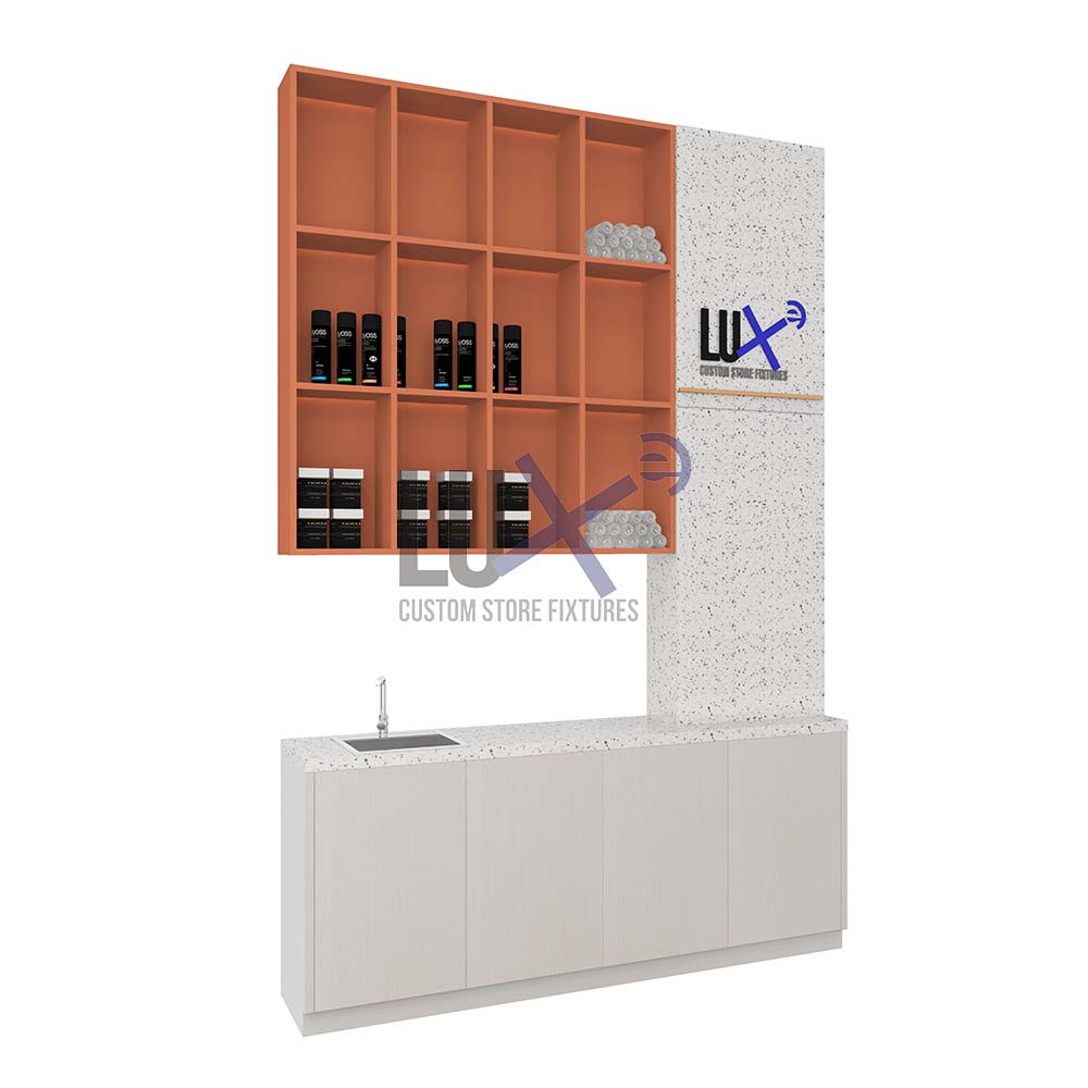 LUX Fashion New Hair Salon Display Counter Furniture For Barber Shop