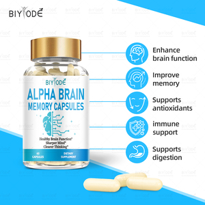 Spedizione veloce pronto stock all'ingrosso integratore per la salute del cervello supporto per la messa a fuoco della memoria booster alfa <span class=keywords><strong>brain</strong></span> capsule - Product Image 2