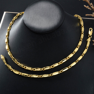 Ensemble de bijoux collier et bracelet en or plaqué 18 carats classique de luxe personnalisé pour femmes - Mariage, fiançailles, anniversaire - Product Image 5