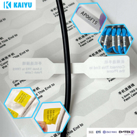 KAIYU, fabricant d'étiquettes de câbles OEM depuis 15 ans, autocollants personnalisés en PET, étanches, résistants à l'huile, marquage des fils électriques industriels