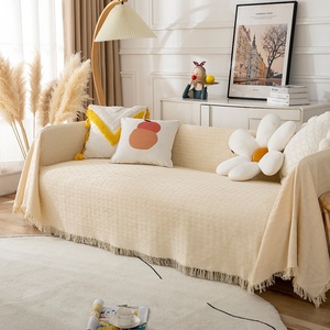 Funda de Sofá de Alta Gama Todo Incluido, Estilo Ins, Popular <span class=keywords><strong>en</strong></span> Internet, Color Beige Sólido, Resistente a Arañazos de Gato, Para Todas las Estaciones - Product Image 6