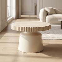 Table basse moderne en bois durable avec peinture brillante, facile à nettoyer, meuble de salon domestique de style panneau