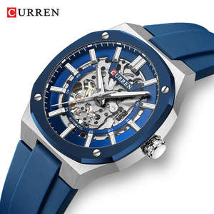 Top luxe CURREN 8485 montre mécanique étanche pour hommes 41mm cadran diamètre lumineux multifonctionnel montre-bracelet pour l'extérieur - Product Image 1