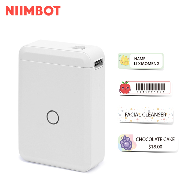 NiiMbot 15mm 30-60mm/s Portable Mini Handheld Thermal Paper Label Printer for Home and Office Use