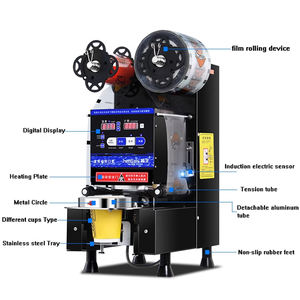 Scellant <span class=keywords><strong>de</strong></span> tasses entièrement automatique pour Boba Tea Smart Cookware PP Cups' Machine <span class=keywords><strong>de</strong></span> fermeture entièrement automatique - Product Image 1
