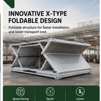 Maison conteneur modulaire pliable de type X, design rectangulaire moderne, unité de logement préfabriquée, directement de l'usine, prise en charge OEM ODM