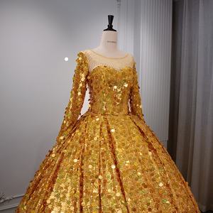 2025ชุดเดรสแต่งงานแขนยาวสไตล์ยุโรปอเมริกัน<span class=keywords><strong>กระโปรง</strong></span>พองลายเลื่อมในฝันสำหรับการ<span class=keywords><strong>สอบ</strong></span>ที่น่าเชื่อถือสำหรับการสอบต่างประเทศ - Product Image 4