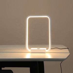 Lámparas de mesa decorativas modernas LED táctil regulable lámpara de escritorio blanca lámpara de mesa nórdica moderna con USB para sala de estar hogar dormitorio - Product Image 5