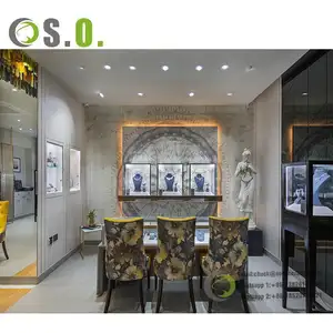 Modern Jewelry Shop Mall Kiosk Interior Ideas Jewelry Display Showcase Custom Jewelry Wooden Shop Counter Cabinet Design