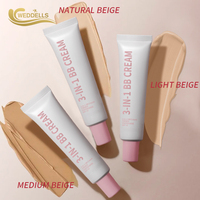 Crème BB 3 en 1, marque privée, hydratante, correctrice, écran solaire, fond de teint, imperméable, longue tenue, logo personnalisé, maquillage du visage