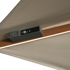 Sombrilla de Patio de Acero Inoxidable y Aluminio con Energía Solar y Luz LED |   Sombrilla Resistente a los Rayos UV e Impermeable para Uso en Exteriores, Jardín y Parque - Product Image 4