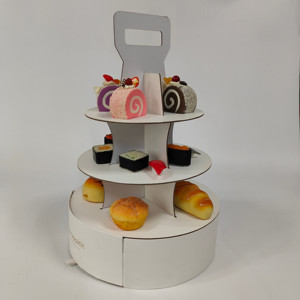 Caja de Almacenamiento Multicapa Personalizable para Pastel de Bodas, Juego de Mesa de Postres, West Point, Soporte de Papel - Product Image 1