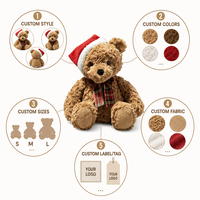 Boneka Beruang Plush Kustom Langsung dari Pabrik, Berdasarkan Desain OEM ODM, Boneka Karakter Isi Dakron untuk Merek IP Asli