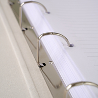 Journal intime en lin imprimé de logo personnalisé carnets de notes imprimés à feuilles mobiles A4 à 4 anneaux planificateur de dossier pour cadeau de mariage