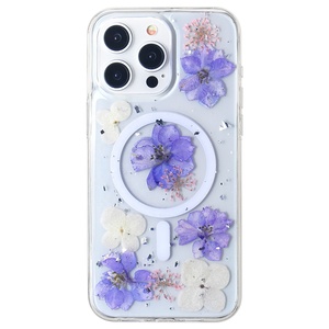 Sang Trọng Bất Khô Hoa Epoxy Crafted TPU + PC Trường Hợp Điện Thoại Cho Iphone 15/14/13/12 Rõ Ràng Chống Sốc Mạnh Mẽ Bảo Vệ Từ Tính - Product Image 2