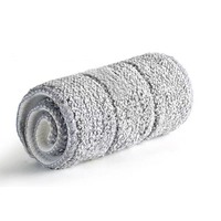 Recharges de tampons de serpillière en microfibre écologiques et durables pour outil de nettoyage domestique à pression plate en acier, lavables, pour serpillière à poussière en plastique