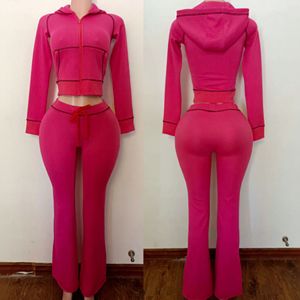 Completo da donna casual 2026 <span class=keywords><strong>con</strong></span> logo personalizzato, composto da <span class=keywords><strong>felpa</strong></span> <span class=keywords><strong>con</strong></span> cappuccio e zip a maniche lunghe in maglia waffle e pantaloncini, per uso quotidiano - Product Image 2