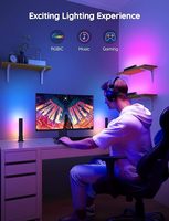 Barres lumineuses LED intelligentes RGBICWW WiFi pour téléviseurs, avec modes scène et musique, pour le jeu, les images, l'ordinateur, la décoration de la pièce