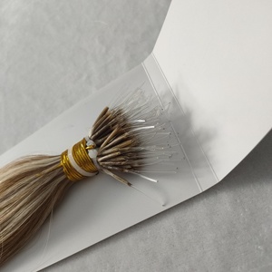 Dragonlash Factory 100% Human Hair <b>Extension</b> 10-30 Inch Transparent Plastic Nano Ring Hair <b>Extensions</b> Micro Link Micro <b>Beads</b> - Product Image 3