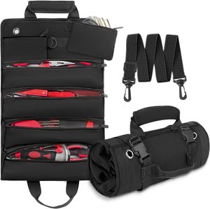 Échantillon gratuit : Pochette à outils en toile robuste pour jardin extérieur avec 5 poches zippées pour activités de plein air - Product Image 3