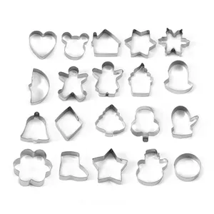 Food grade bakery tools 20 PCS multiple cookie cutter for Christmas