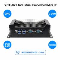 PC industriel sans ventilateur YCT, Intel J4125, GPIO, RS232, double LAN Gigabit, 4K, signalisation numérique, POS, OEM, ODM