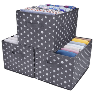 Printing Color Foldable Cloth Organizer Containers Drawers Non-woven Fabric Closet Storage Bins Boxes Cubes