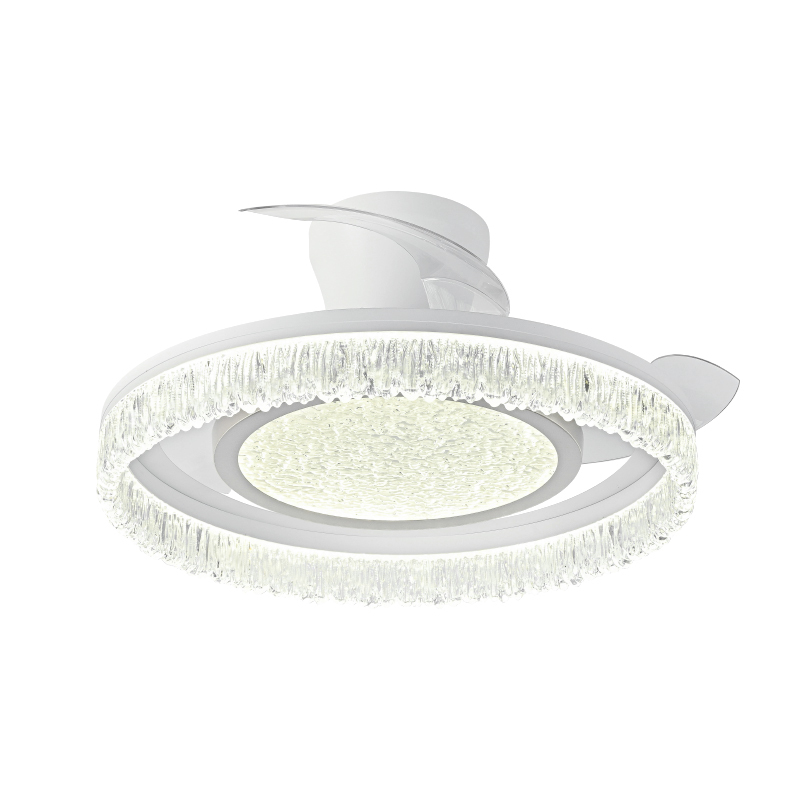 Nordic Stealth Bladeless DC Motor Modern Low Profile Ceiling Fan Lamp Remote Control 6-Speed Dimmable LED Lighting for Bedroom