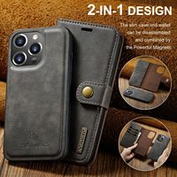 Logo personnalisé Dg.Ming étui de téléphone étuis de téléphone portable en cuir Pu pour Iphone 15 Pro Max étui portefeuille de téléphone portable avec fente pour carte