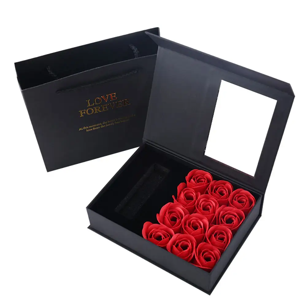 2022 Kreative Seife Rose, Geschenk Ornamente Box Halskette Seife Blume Geschenk box Valentinstag Rose Blume Geschenk/