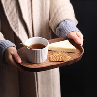 Plateau de service ovale en bois fait main, moderne, écologique, durable, personnalisable, de qualité supérieure, décoratif, vente en gros