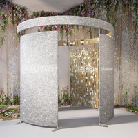Boîtier 360 degrés photomaton avec lumières LED photomaton livraison directe photomaton toile de fond