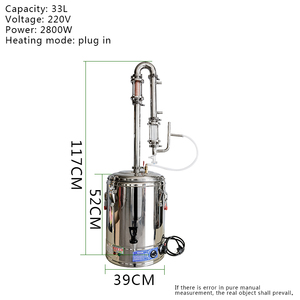 Máy Chiết Xuất Hydrosol Lưới Đồng Nguyên Chất Tích Hợp 33L 304 Máy Chiết Xuất Hydrosol Tinh Dầu Tĩnh Điện Gia Dụng Hoa Oải Hương Hoa Hồng - Product Image 6