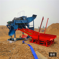Prix usine Récupération de sable alluvial Gold Mining Machine Trommel Sluice Box avec moteur de pompe à moteur-Équipement essentiel
