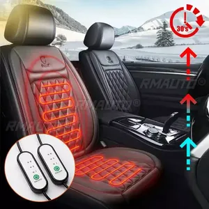 1/2 Piezas Cojín Calefactor Eléctrico Universal de 12-24V para Asiento de Coche Individual, Funda Calentadora de Asiento de Invierno, Almohadilla Térmica para Coche - Product Image 1