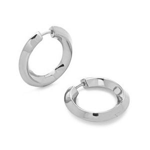 เครื่องประดับที่เรียบง่ายสบายๆต่างหูห่วงทอง18K ทรงครึ่งวงกลมทองเหลือง - Product Image 6
