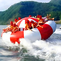 Bateau gonflable rotatif pour jeux aquatiques, jouets aquatiques gonflables, activité de jeu en plein air, Twister gonflable, bateaux disco rotatifs aquatiques