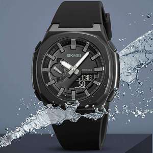 SKMEI 2091 Wrist <b>Watches</b> Dual Time Led Analog Waterproof Fashion Classic <b>Men</b> Silicone Strap Digital Sports Luminous Hands <b>Watch</b> - Product Image 6