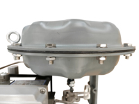 Vanne de régulation industrielle pneumatique avec actionneur à diaphragme pour dérivation de vapeur de turbine compacte DN50 PN63