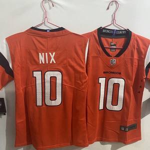 Мужская, женская и юношеская одежда 10 # Футбольная майка с вышивкой Nix Denver Broncos, короткая, на заказ, для американского футбола - Product Image 1