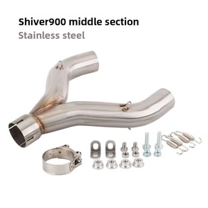 Tuyau d'échappement en acier inoxydable ISTUNT, sections intermédiaire et arrière pour motos Aprilia <span class=keywords><strong>SHIVER</strong></span> 750/900 - Prévention de la rouille - Product Image 3