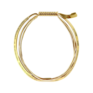 Fashion <b>Beaded</b> <b>Bracelet</b> 316L Stainless Steel PVD <b>Gold</b> Plating Sustainable Resistant Stretchable Jewelry - Product Image 2