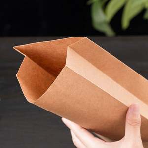 Food Grade Kraft Paper <b>Bags</b> with Flat Bottom, Water & Oil Proof, Take Away Food Pack Packaging, Sugars - Product Image 3