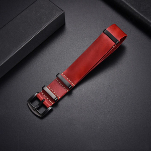 HUANLONG Bracelet de montre en cuir tanné végétal 18mm 20mm 22mm 24mm PVD Bracelets de montre pour hommes Bracelets de montre en cuir pleine fleur faits à la main - Product Image 4