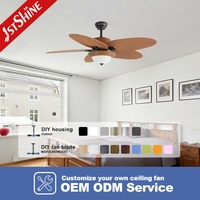 Ventilador de Techo 1stshine con Control Remoto, de Primera Calidad, Alto Rendimiento, Estilo Lujoso, Ecológico, con Luz LED