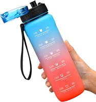Gourde 32OZ, 500ML, 700ML, 900ML, sans BPA, écologique, bouteille, infuseur de fruits, pour le sport, marquage de l'heure