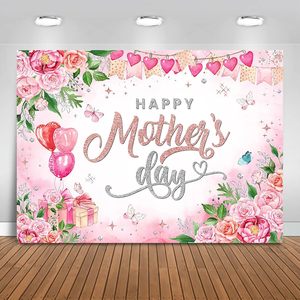 Fondo <span class=keywords><strong>de</strong></span> Globos Florales Rosas para el Día <span class=keywords><strong>de</strong></span> la Madre, <span class=keywords><strong>Cumpleaños</strong></span>, Fotografía, Boda, Baby Shower, Fiesta - Product Image 1