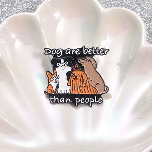 狗比人好珐琅别针定制卡通狗动物胸针包翻领徽章饰品配件礼品送给朋友 - Product Image 4