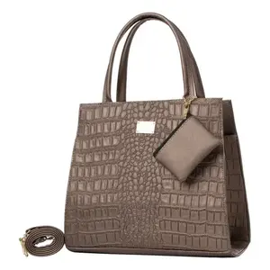 Bolso Tote de Lujo para Mujer Fana Kala, Patrón de Cocodrilo, Gran Capacidad, Casual, con Dos Correas, para Uso Diario - Product Image 3