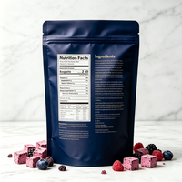 OEM Gefroren Gedroogde Fruitmix Chips Frambozen Cranberries Aardbeien Bosbessen Gefroren Gedroogde Mix Bessenblokjes 100g Verpakking